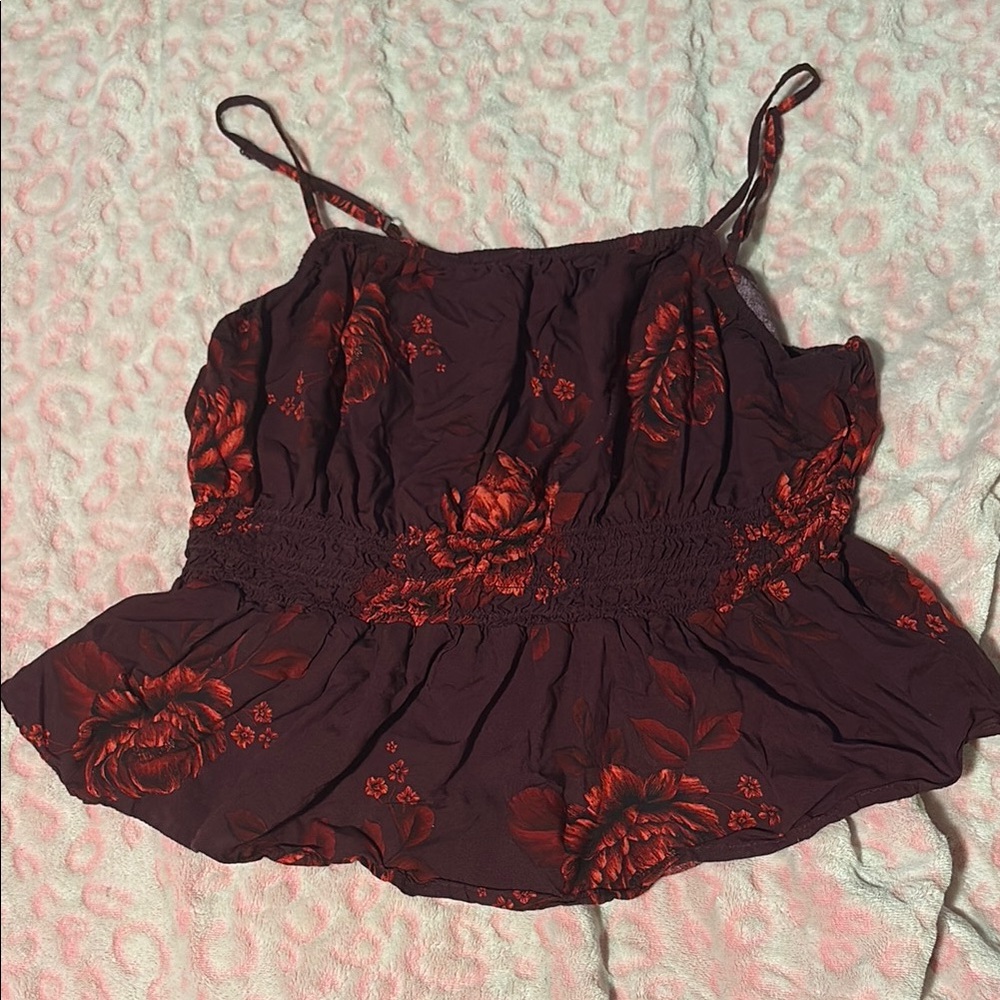 old navy peplum floral top